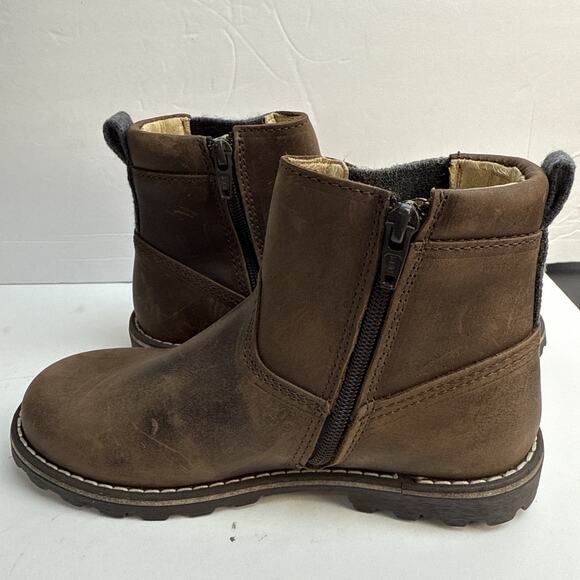 Jacadi Chelsea Leather Boot Girls Brown Leather Zipper Size US 1 / EU 33 NWB - Picture 12 of 14